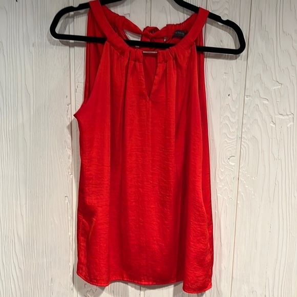 Outback Red Tops - Outback RED Red TIE SLEEVELESS BLOUSE SIZE LARGE